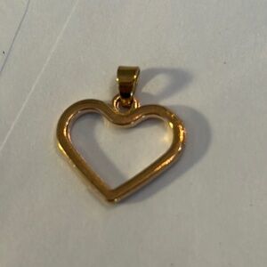 Dainty Rose goldy plated stainless steel Heart Pendant with articulated bail
